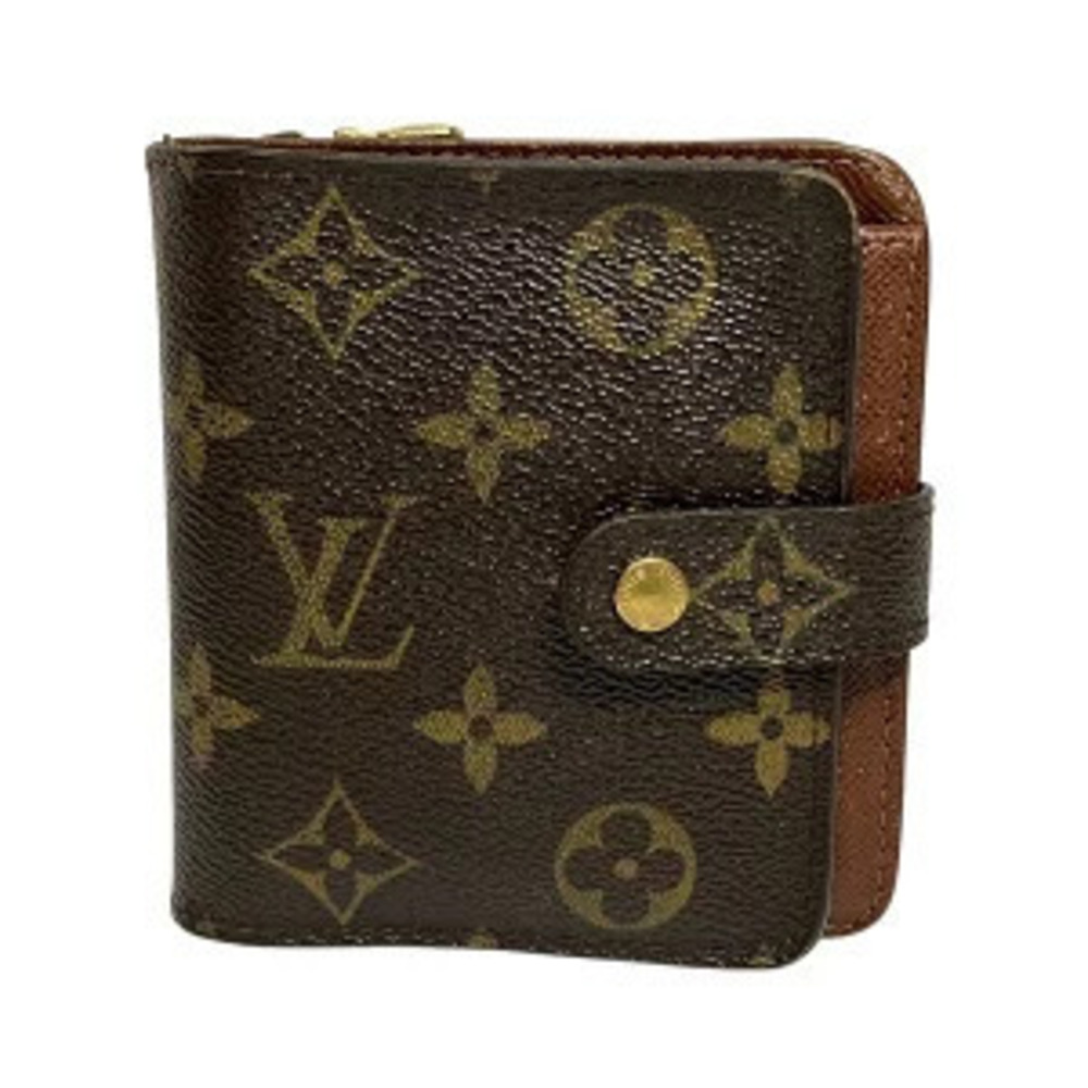 Louis Vuitton Monogram Compact Zip Bi fold Wallet